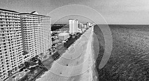 Panama Beach, Florida. Aerial view at night