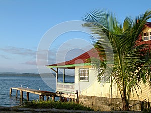 Panama Bocas del Toro house on Caribbean Sea photo