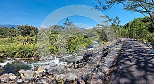 Panama, Boquete, Caldera creek, path along the shore