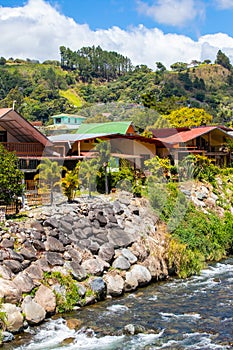 Panama Boquete houses on the Caldera River