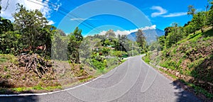 Panama, Boquete, scenic road in the hills