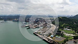 Panama Canal cargo shipping port Panorama