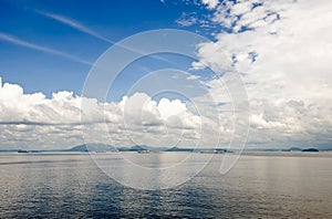 Panama canal entrance scenic