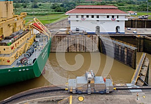Panama Canal Mule train