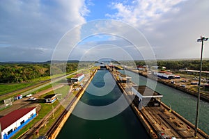 The Panama Canal in Panama Central America