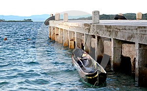 Panama cayuca boat Porvenir Island