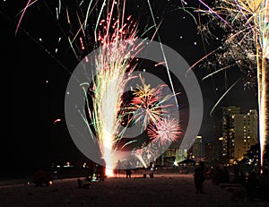 Panama City Beach florida Fireworks time lapse celebration pyrotechnics