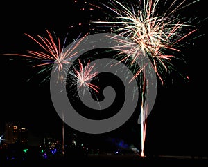 Panama City Beach florida Fireworks time lapse celebration pyrotechnics