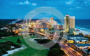 Panama City Beach, Florida, at night