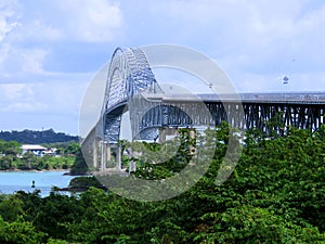 View of the Bridge of the Americas in Panama City photo