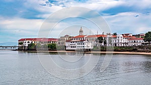 Panama City, Casco Viejo with the Presidential Palace in the foreground