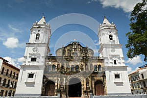 Panama City Central America Cathedral in plaza Mayor Casco Antiguo photo