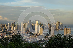 Panama City, Cinta Costera Balboa avenue and Punta Paitilla photo