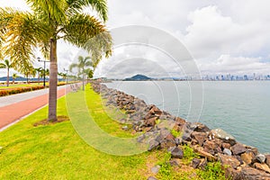 Panama city, panoramic view of the bay of Panama