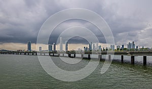 Panama City Skyline and Cinta Costera - Panama City, Panama