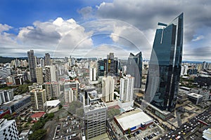 Panama city skyline - modern city skyline - skyscraper building panorama -