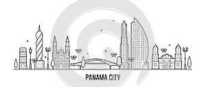 Panama City skyline Republic Panama city vector