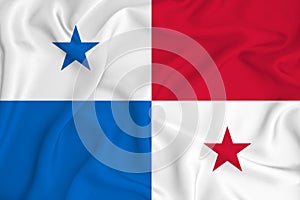 Panama flag on the background texture. Concept for designer solutions