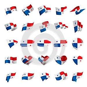 Panama flag, vector illustration