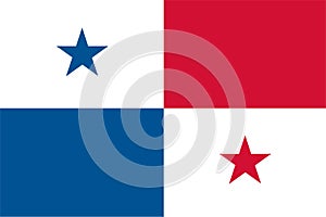 Panama flag vector.Illustration of Panama flag