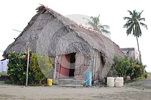 Panama kuna indian home photo