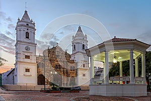 Panama Metropolitan Cathedral in Casco Antiguo Square