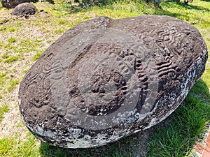 Panama, Nancitos, rock carvings in the archaeological area