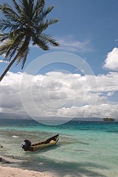 Panama native boat San Blas islands