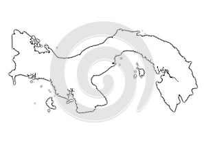 Panama outline map