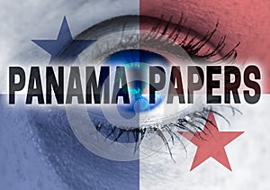 Panama papers eye looks at viewer concept