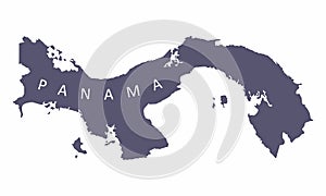Panama silhouette map