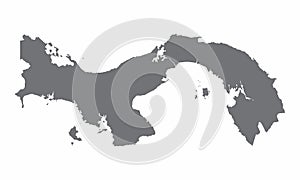 Panama silhouette map