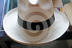 Panama straw hat grades showed at the manufacterer, fino standard, Montecristi, Ecuador