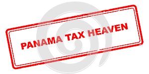 Panama tax heaven stamp on white