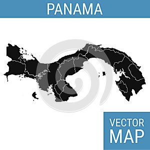 Panama vector map with title