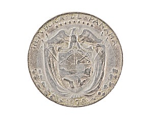 Panamanian coin isolated