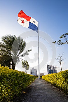 PanamÃÂ¡ Flag at cinta costera photo