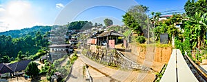 Panaorama view of Pha Hi village on the mountain