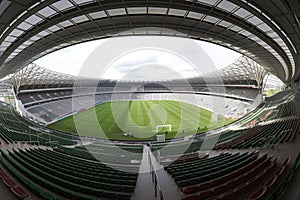 panaram view inside soccer stadio - fussballstadion panorama vor Spielbeginn