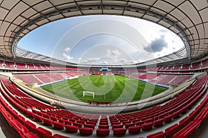 panaram view inside soccer stadio - fussballstadion panorama vor Spielbeginn