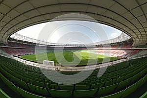 panaram view inside soccer stadio - fussballstadion panorama vor Spielbeginn