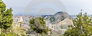 A panarama view eastward from the castle of Saint Ferran above Alicante