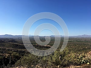 Panaramic view during desert hike