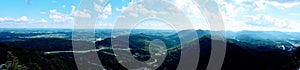 Panaroma of mountains and valleys taken in southeast kentucky