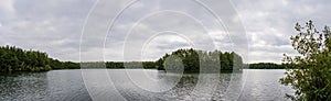 Panaroma view over the Heide lake in Bottrop photo