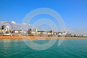 Panaromic view of Brighton Beach. photo