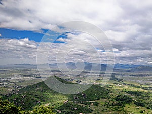 Panaromic view of Eastern Ghat mountain range. photo