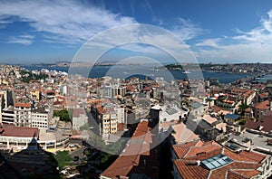 Panaromic view of Istanbul from Galata tower