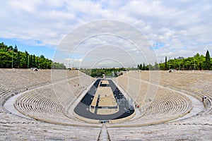 Panathenaic Stadium, which hosted the first modern Olympics, in Athens, Greece