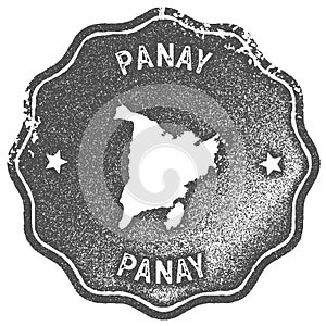 Panay map vintage stamp.